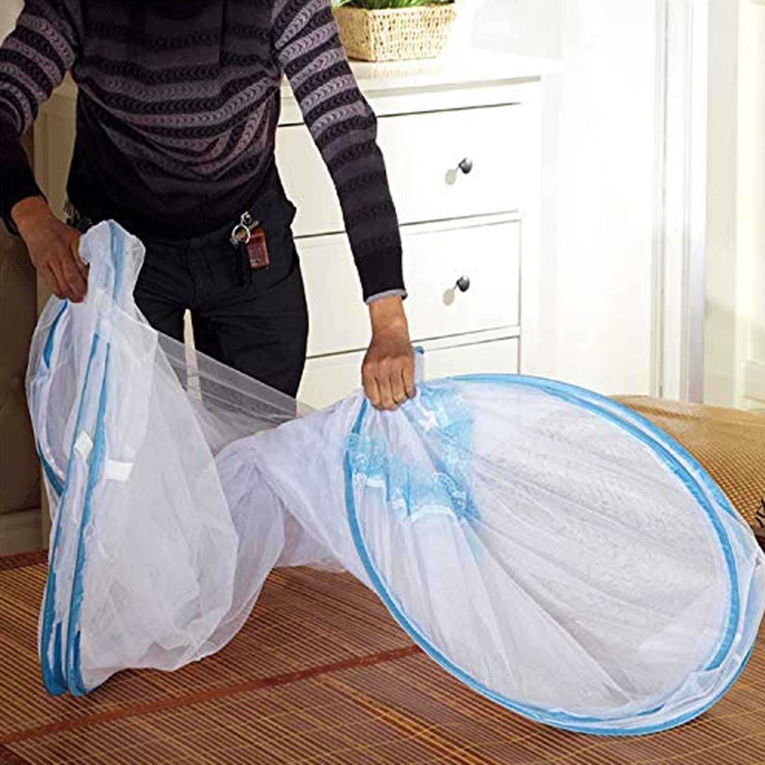 Polyester Foldable Mosquito Net Tent – Easy Setup & Portable Protection
