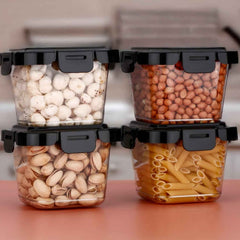 Plastic Food Storage Containers – 500ml 4 Pcs Leak-Proof Set | Organivo