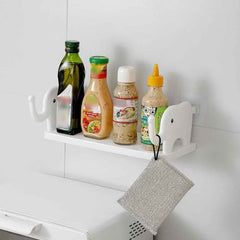 Elephant Wall Shelf – No-Punch Organizer for Kitchen & Bathroom | Velvet Organizers