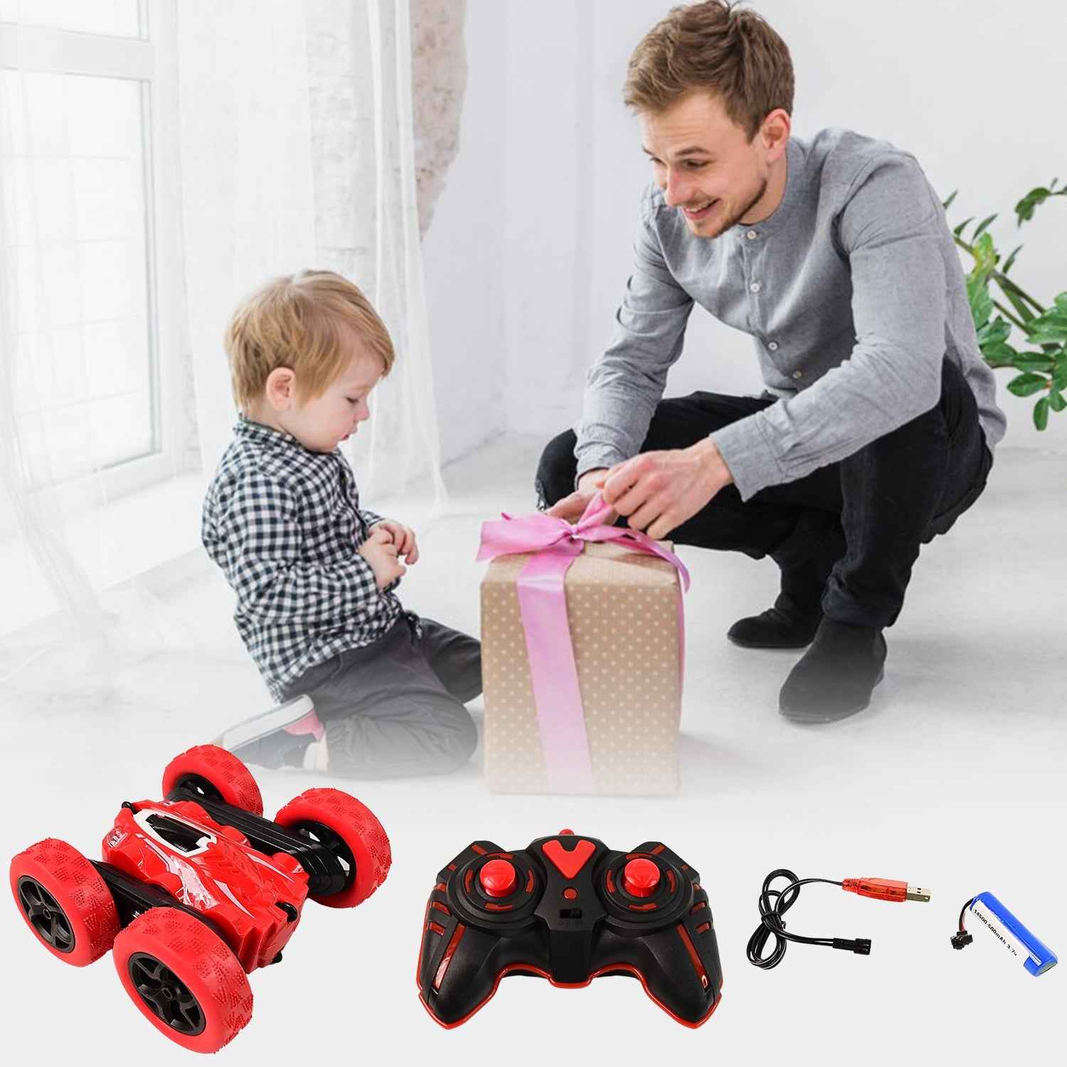 Remote Control Stunt Car – 360° Flips & All-Terrain Tires