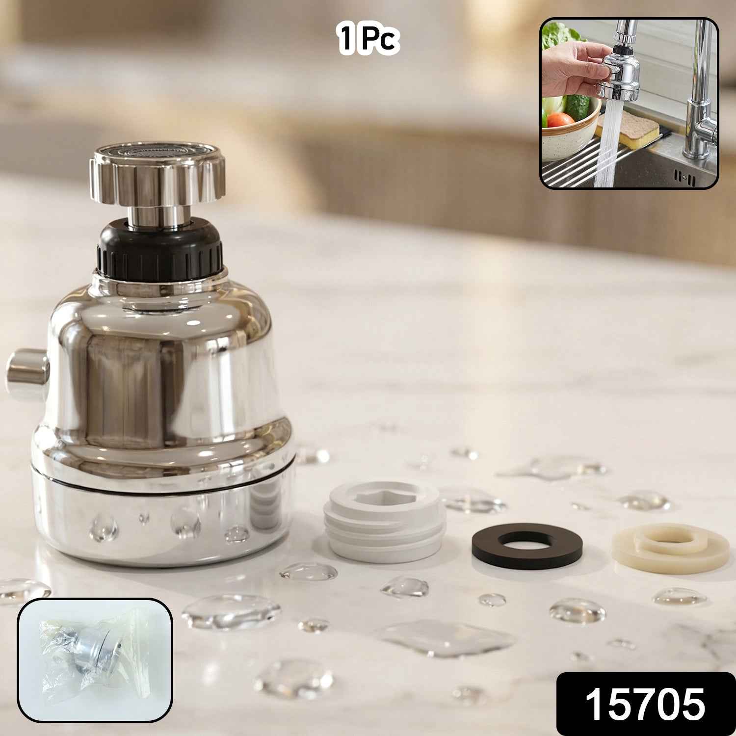 Kitchen Faucet Sprayer Head – 3 Water Modes for Versatile Use