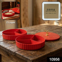 Dry Fruit Serving Tray – 2 Layer Multipurpose Snack Organizer