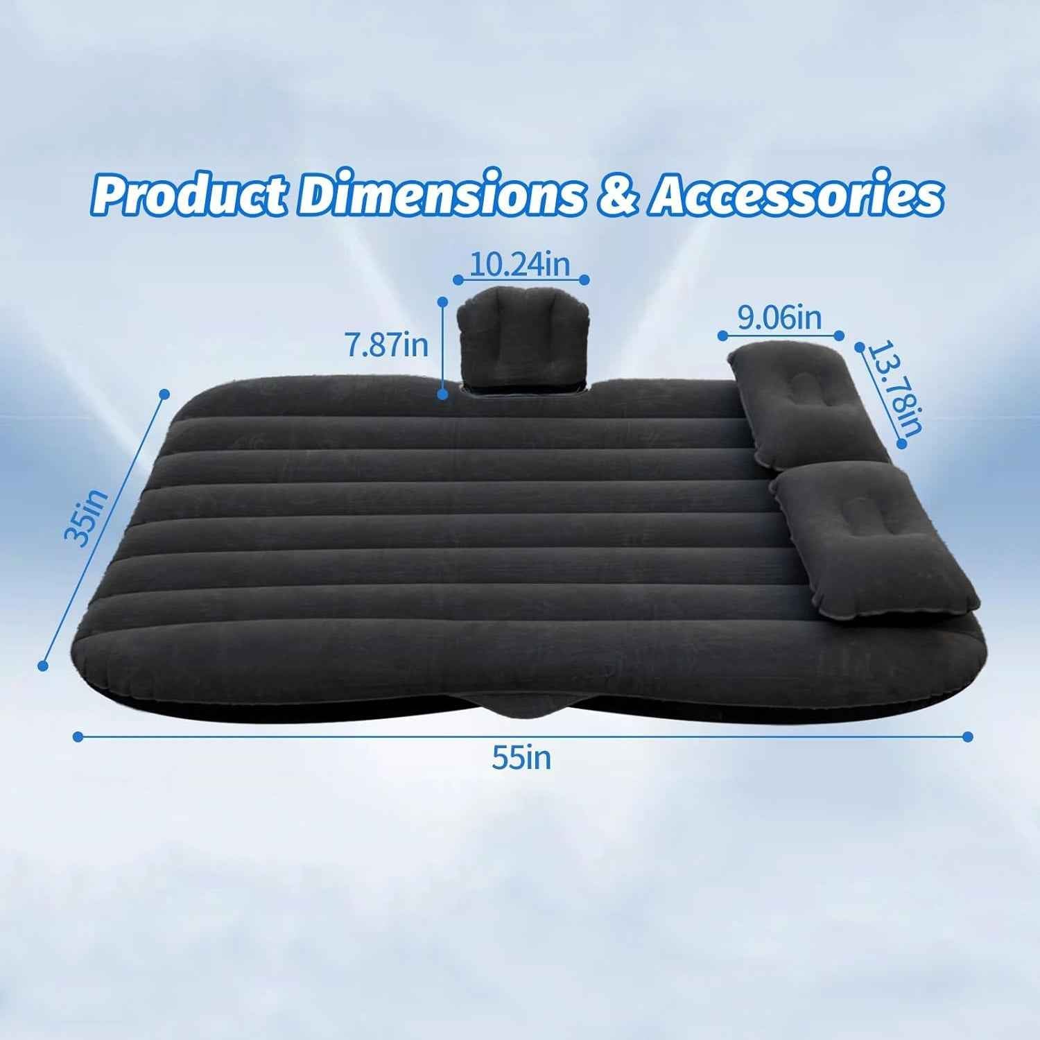 Inflatable Car Air Mattress – Comfortable Travel Sleeping Bed