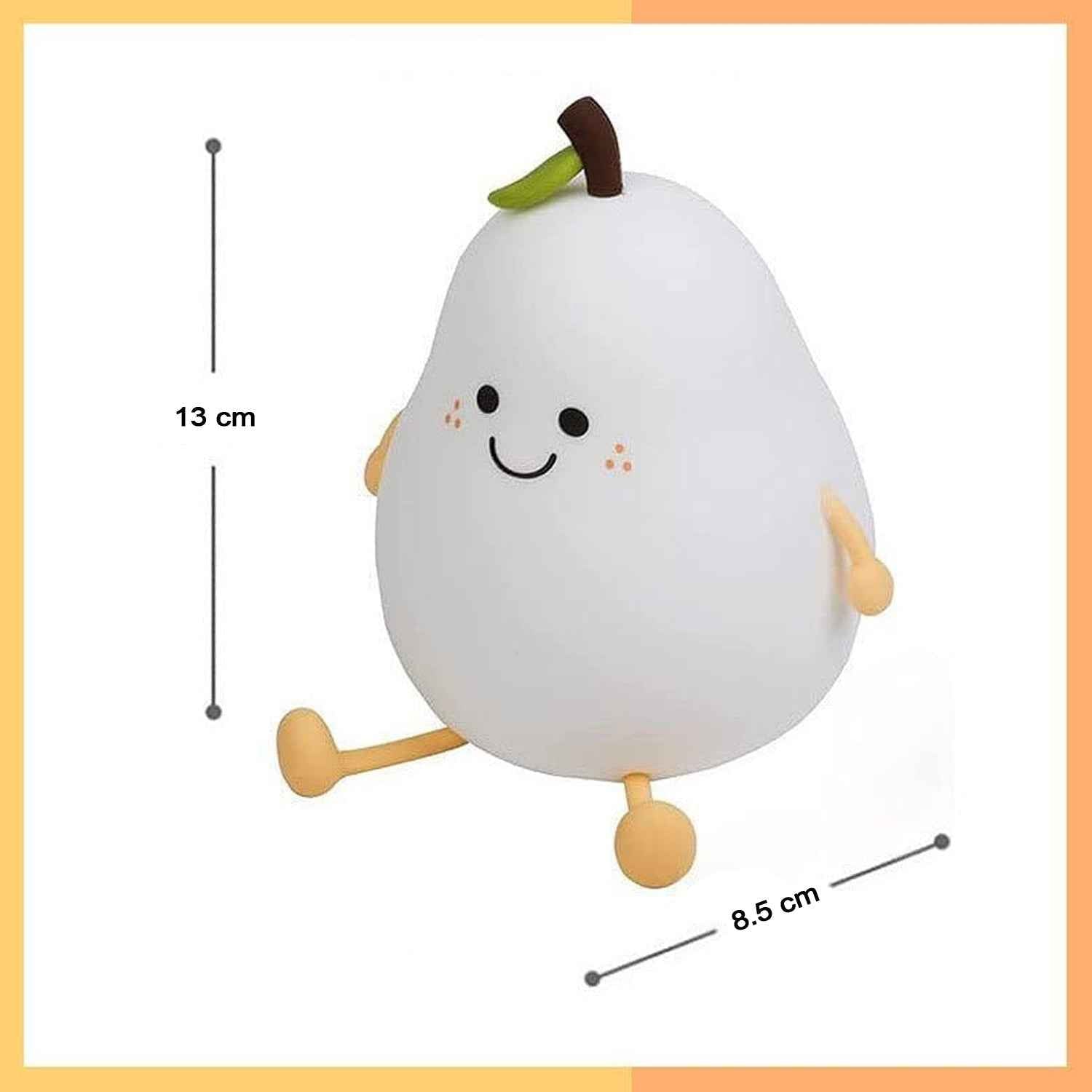 Pear Silicone Night Lamp – Multi-Color LED & Touch Control