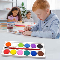 Watercolor Kit – 12 Shades & Paint Brush Set | Colorful Creations