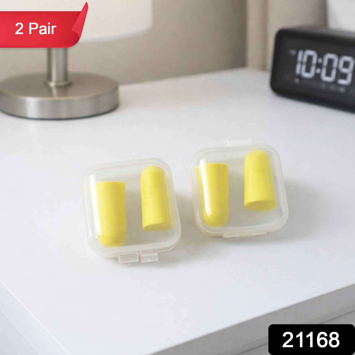 Noise Reduction Ear Plugs – Soft Foam, 2 Pair with Case