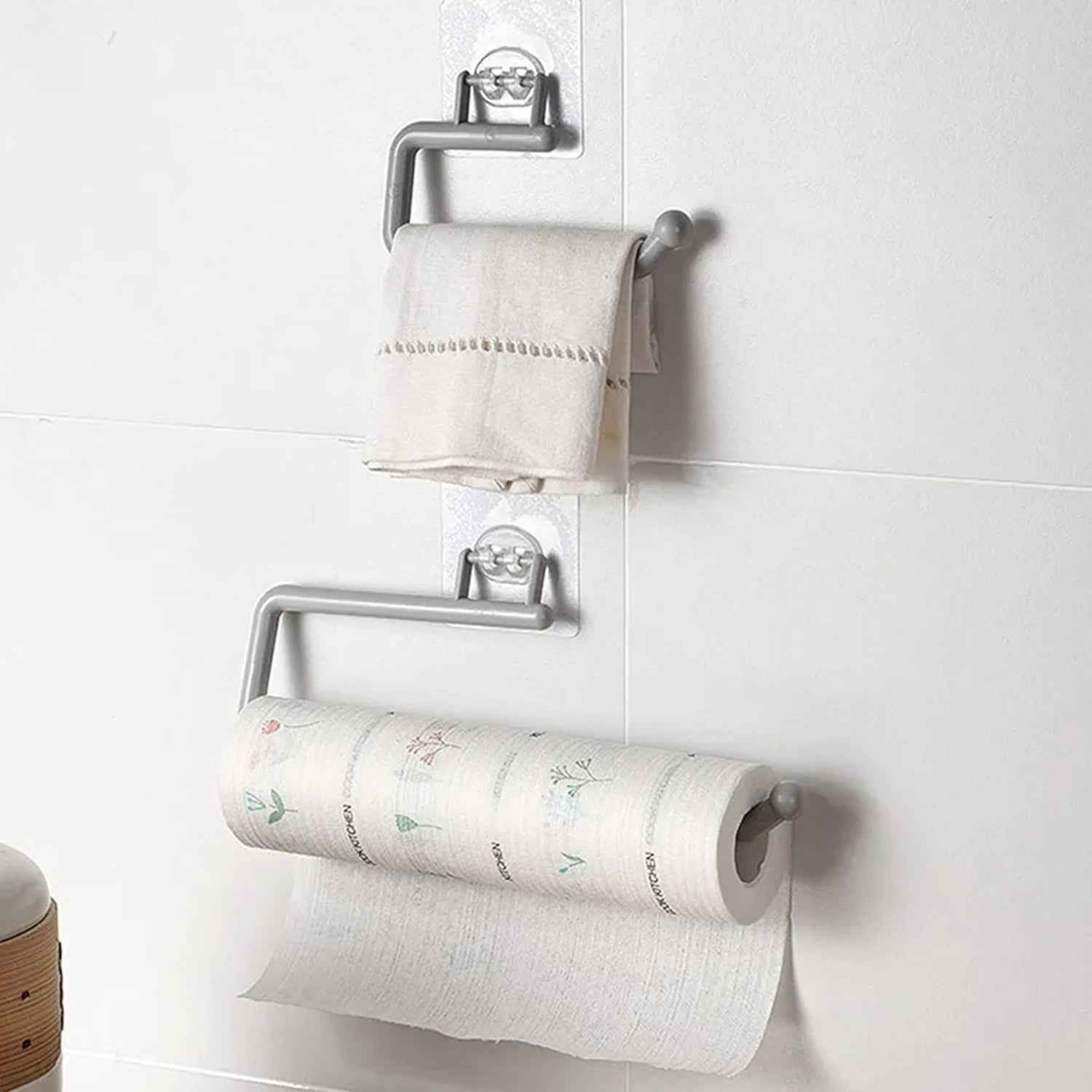 Wall Mounted Paper Towel Holder – Strong Suction No-Drill Mount