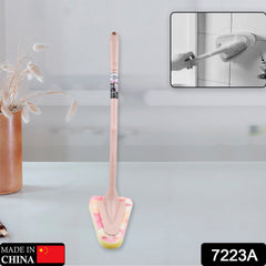 Ergonomic handle of the multipurpose cleaning brush for bathroom and kitchen.