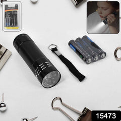 Mini Torch Portable – Super-Bright 3 LED Flashlight with Batteries