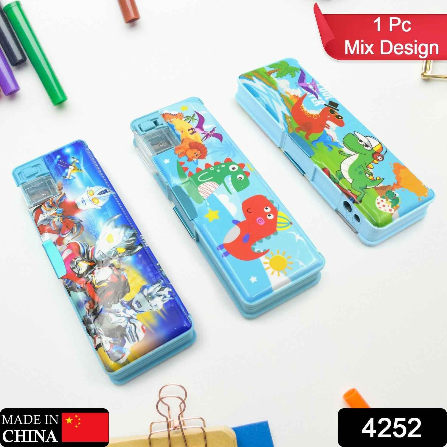 Kids Pencil Case – Dual Compartment Stationery Box | Deskrova