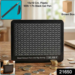 Money Saving Challenge Board – Reusable 15 × 19 cm with Pen