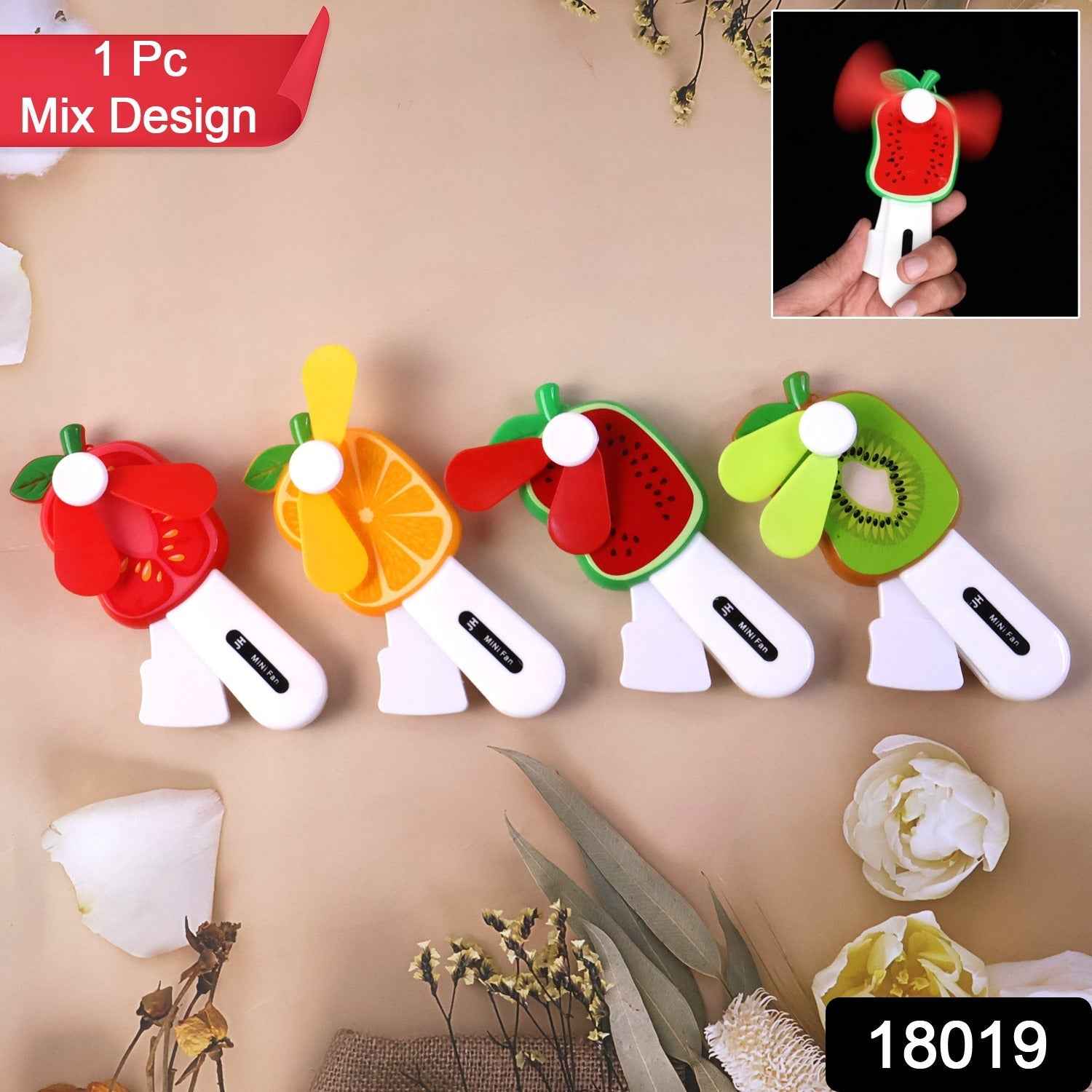 Fruit-Shaped Mini Hand Pressure Fan – Portable Kid’s Cooling