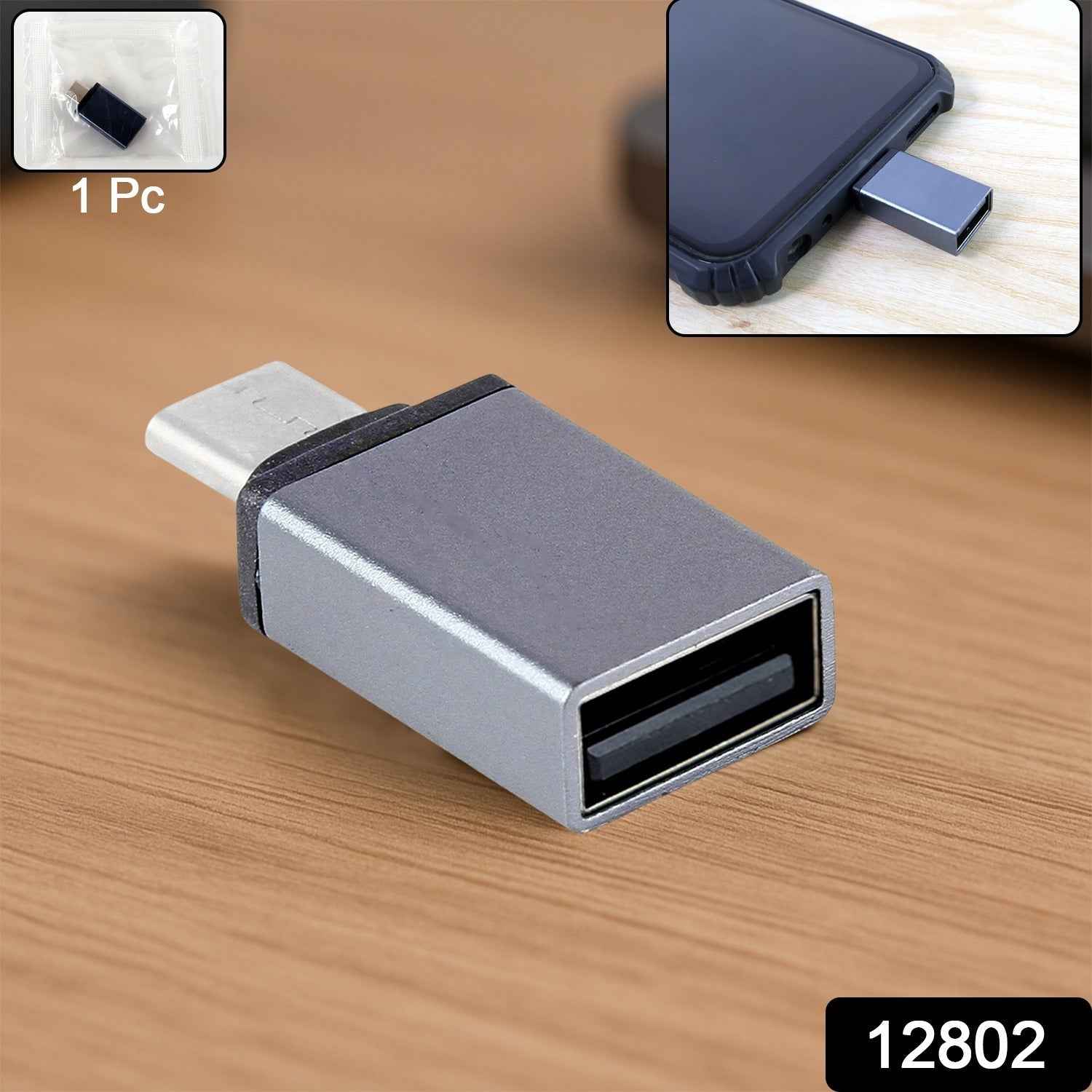 Type-C OTG Adapter – USB-A Converter for Phones & Tablets