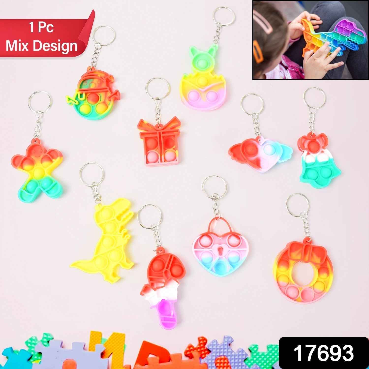 Pop It Keychain – Stress Relief Fidget Toy for Kids | Little Learners