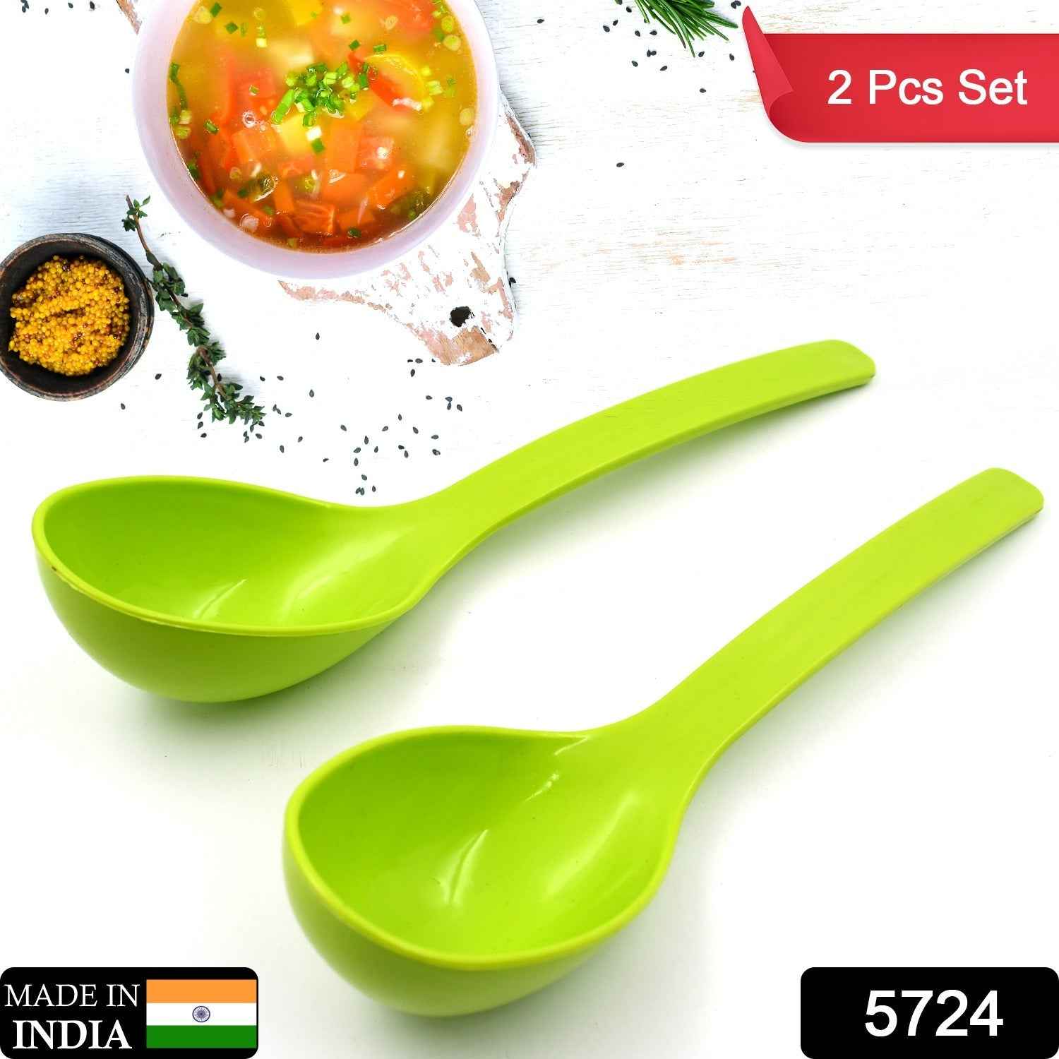 Plastic Kitchen Ladle – 2-Pc Serving Spoon Set | Serve Stellar