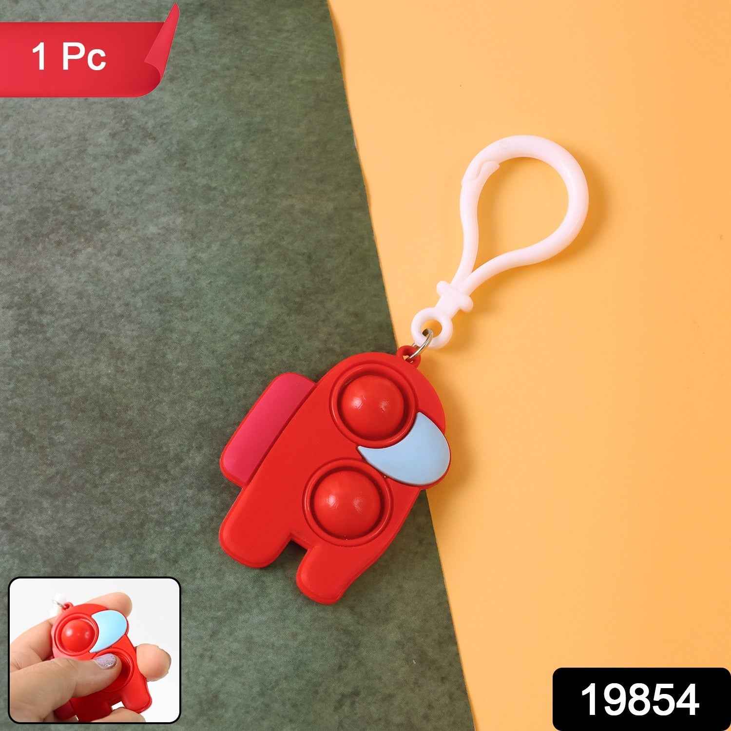 Pop-It Fidget Keychain – Mini Stress Relief Sensory Toy for Kids & Adults