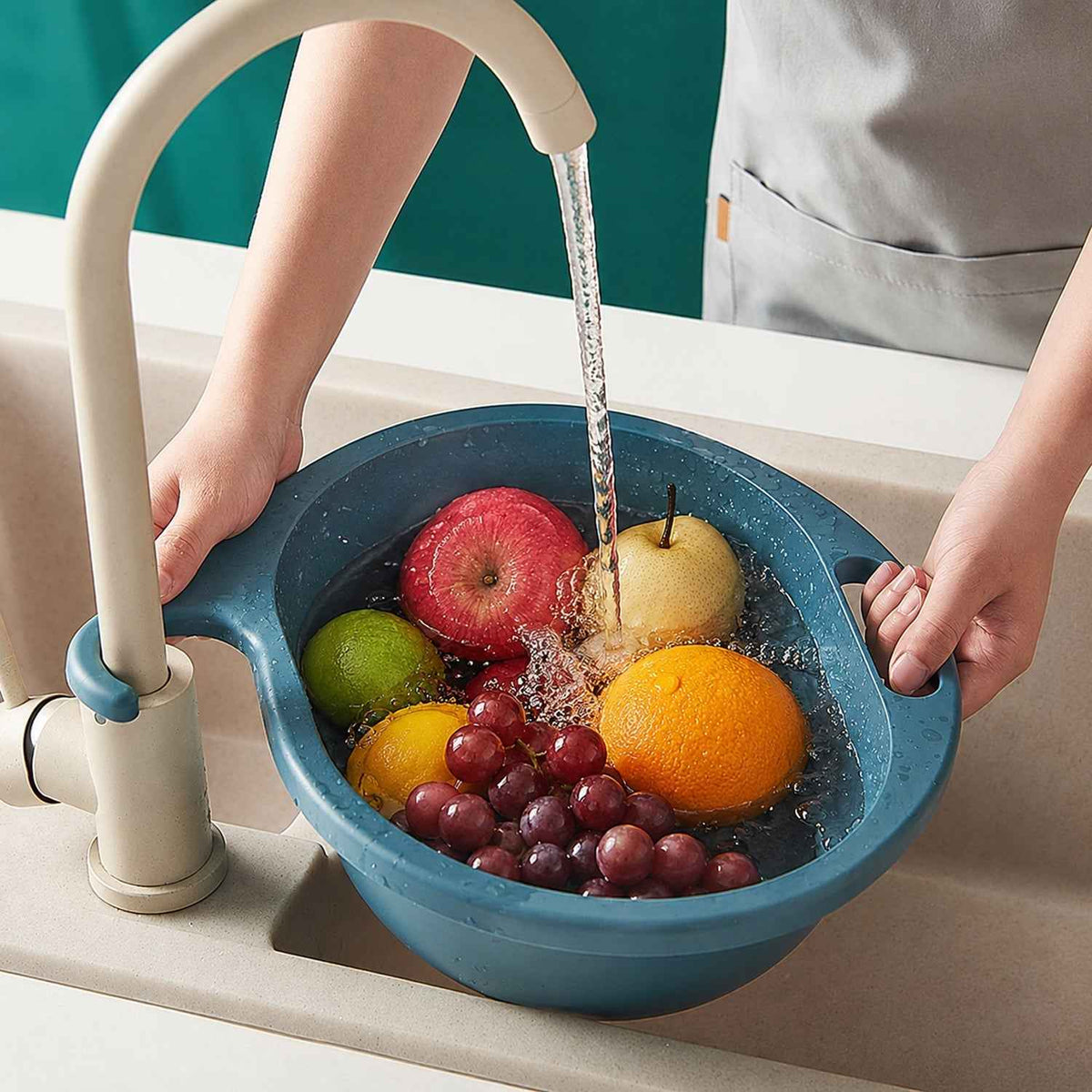 Kitchen Sink Drain Basket Ð Space-saving & Easy to Clean