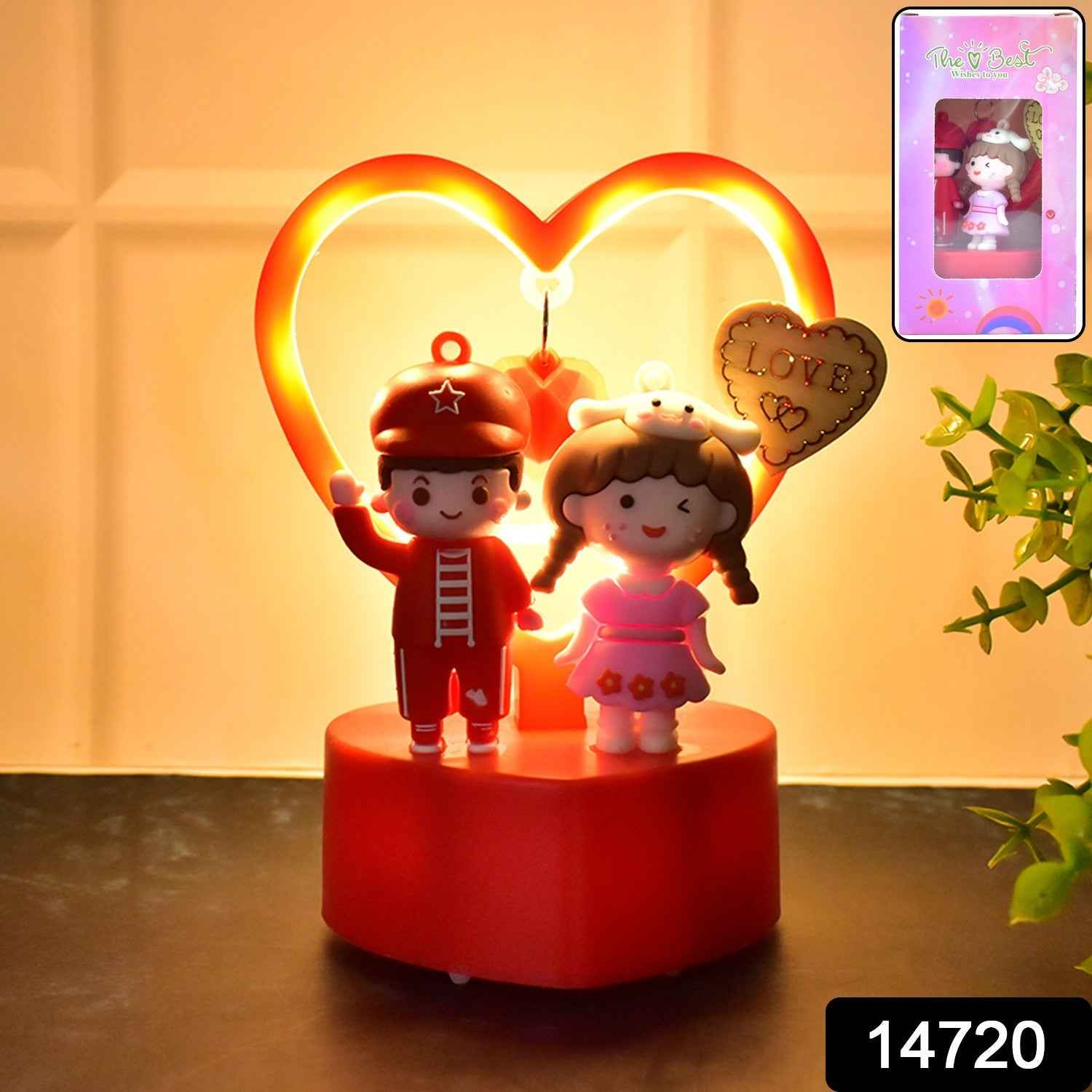 Romantic Couple Love Showpiece – Heart Frame Decor Gift