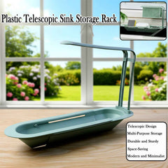 Telescopic Sink Storage Rack – Adjustable & Space-Saving