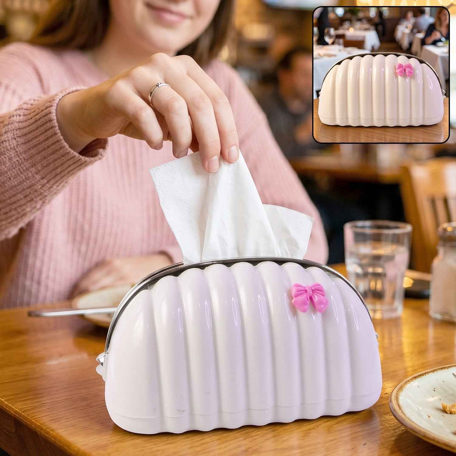Shell Shape Tissue Dispenser Ð Elegant Decor for Home & Car