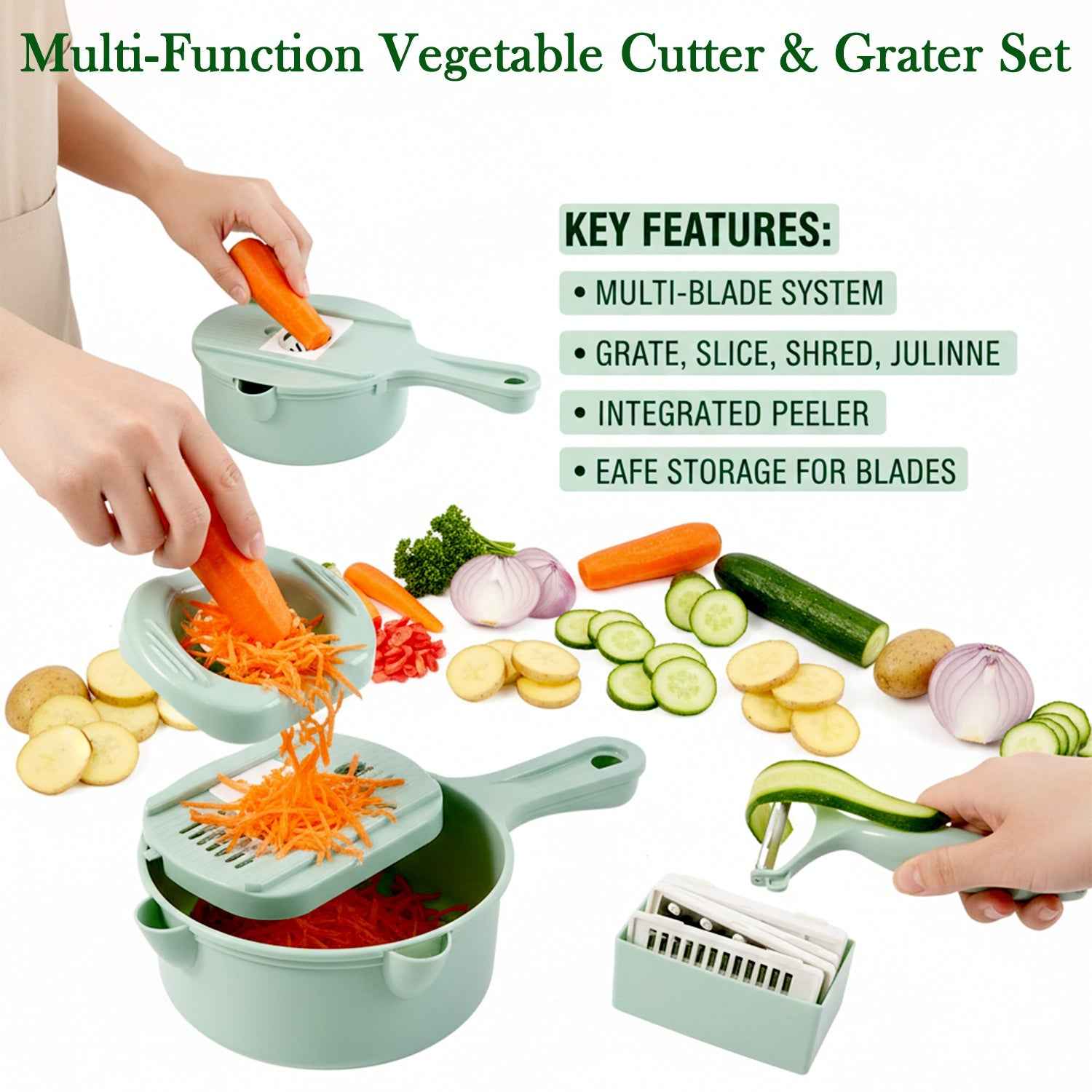 Vegetable Cutter Set – Multi-Function Kitchen Prep Tool