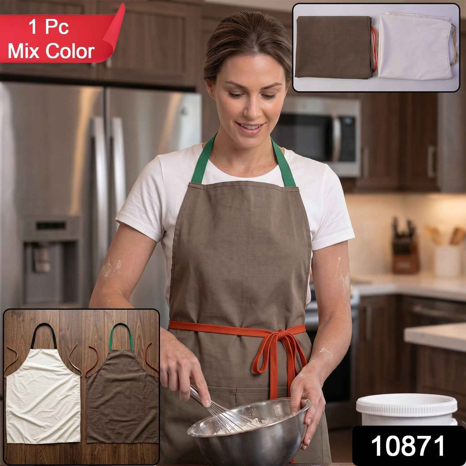 Waterproof Kitchen Apron Ð Adjustable with Pockets for Cooking