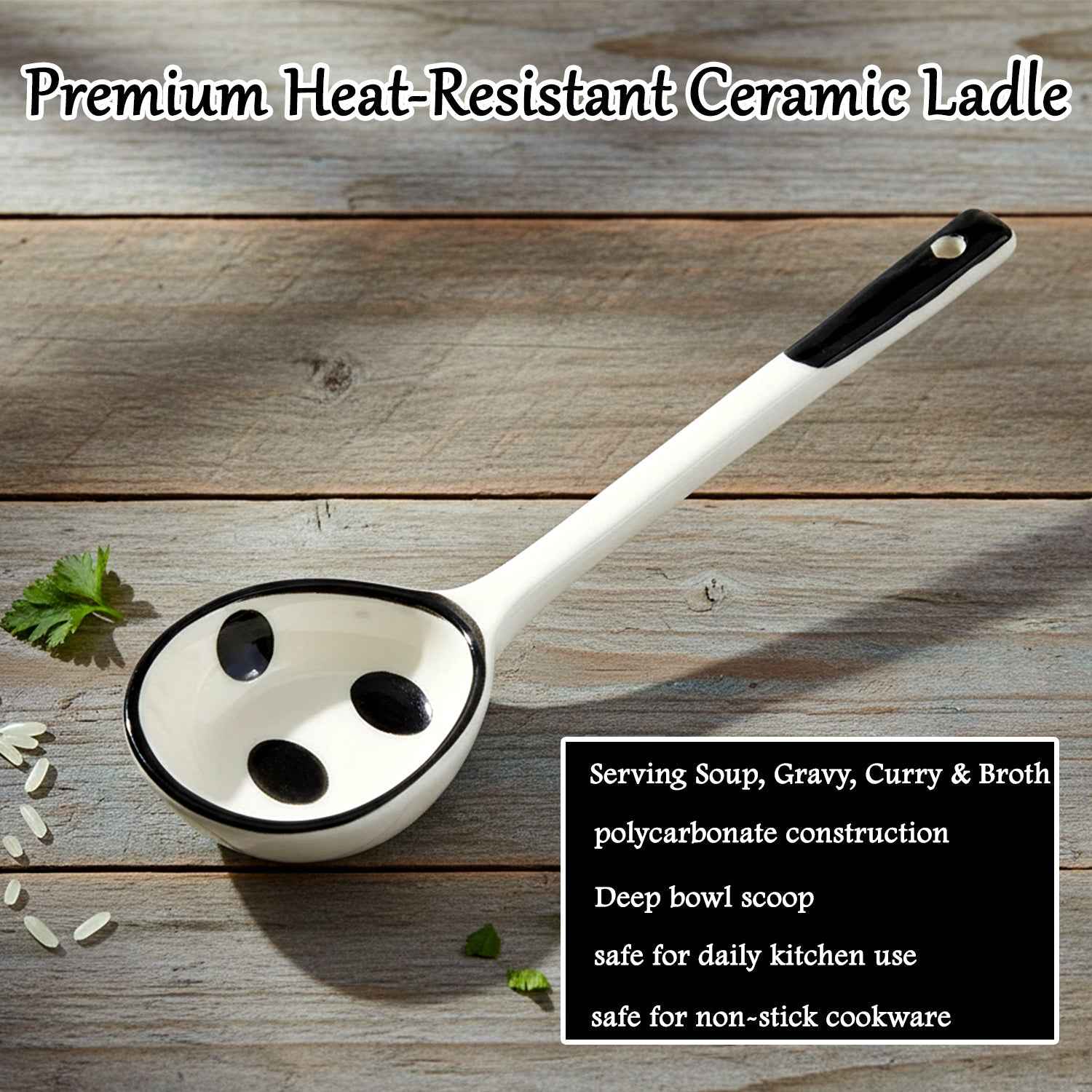 Soup Ladle 17 cm – Heat-Resistant Non-Slip Handle