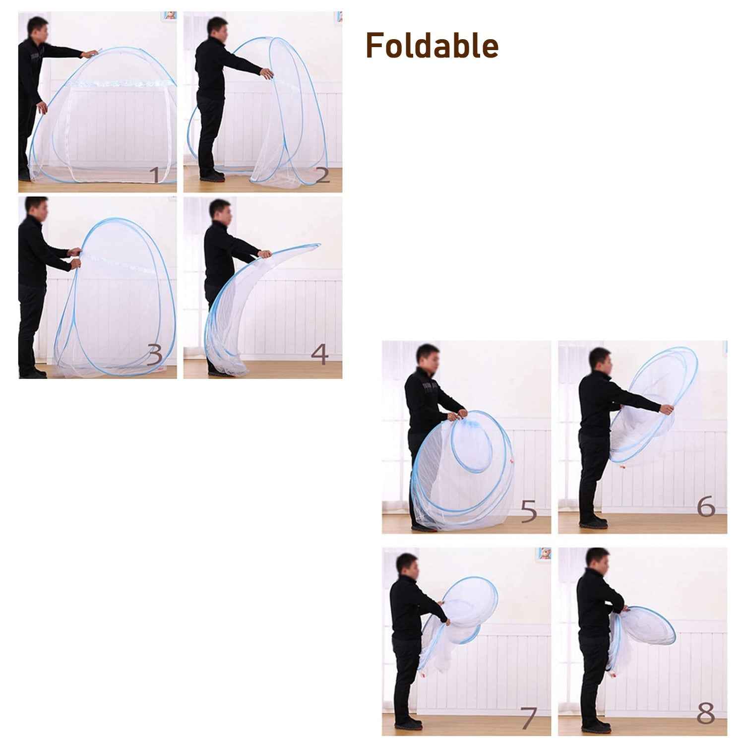 Polyester Foldable Mosquito Net Tent – Easy Setup & Portable Protection