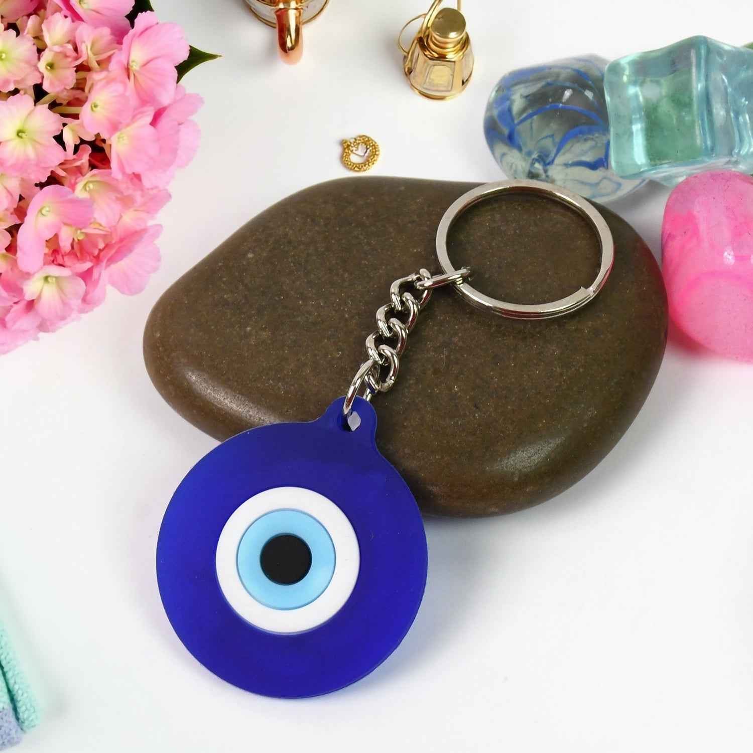 Evil Eye Silicone Keychain – Good Luck Charm | RaceVault