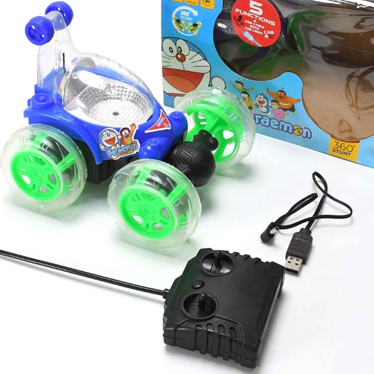 Stunt Remote Control Car – 360° Rolling, Lights & Music | Wagtail