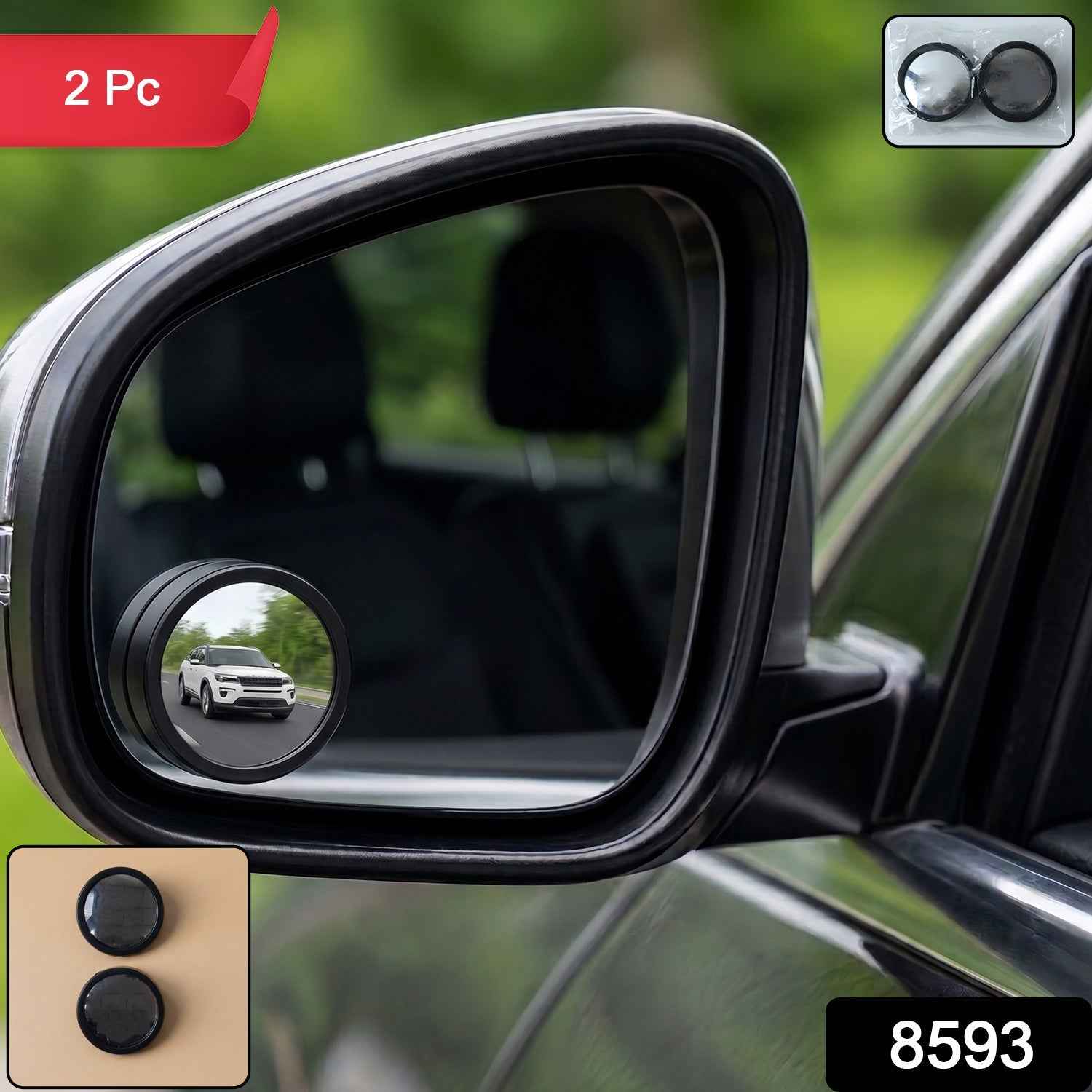 360¡ Adjustable Blind Spot Mirror Ð Wide-Angle Rear View Enhancement