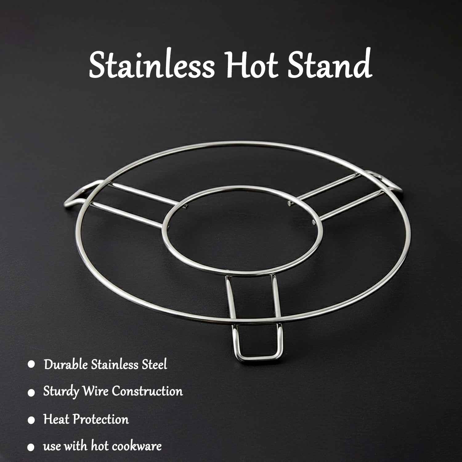 Stainless Steel Hot Pot Stand – Durable Heatproof Cookware Rack