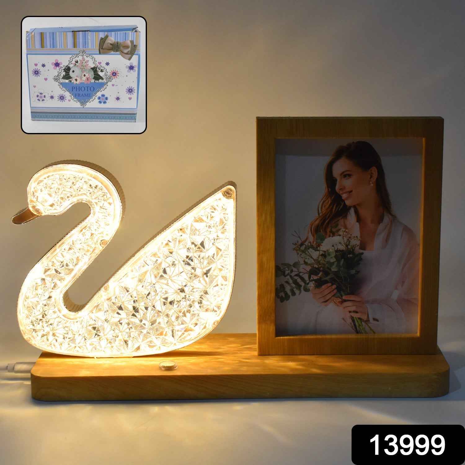 Duck Crystal LED Lamp – Unique Photo Frame with Soft Night Light