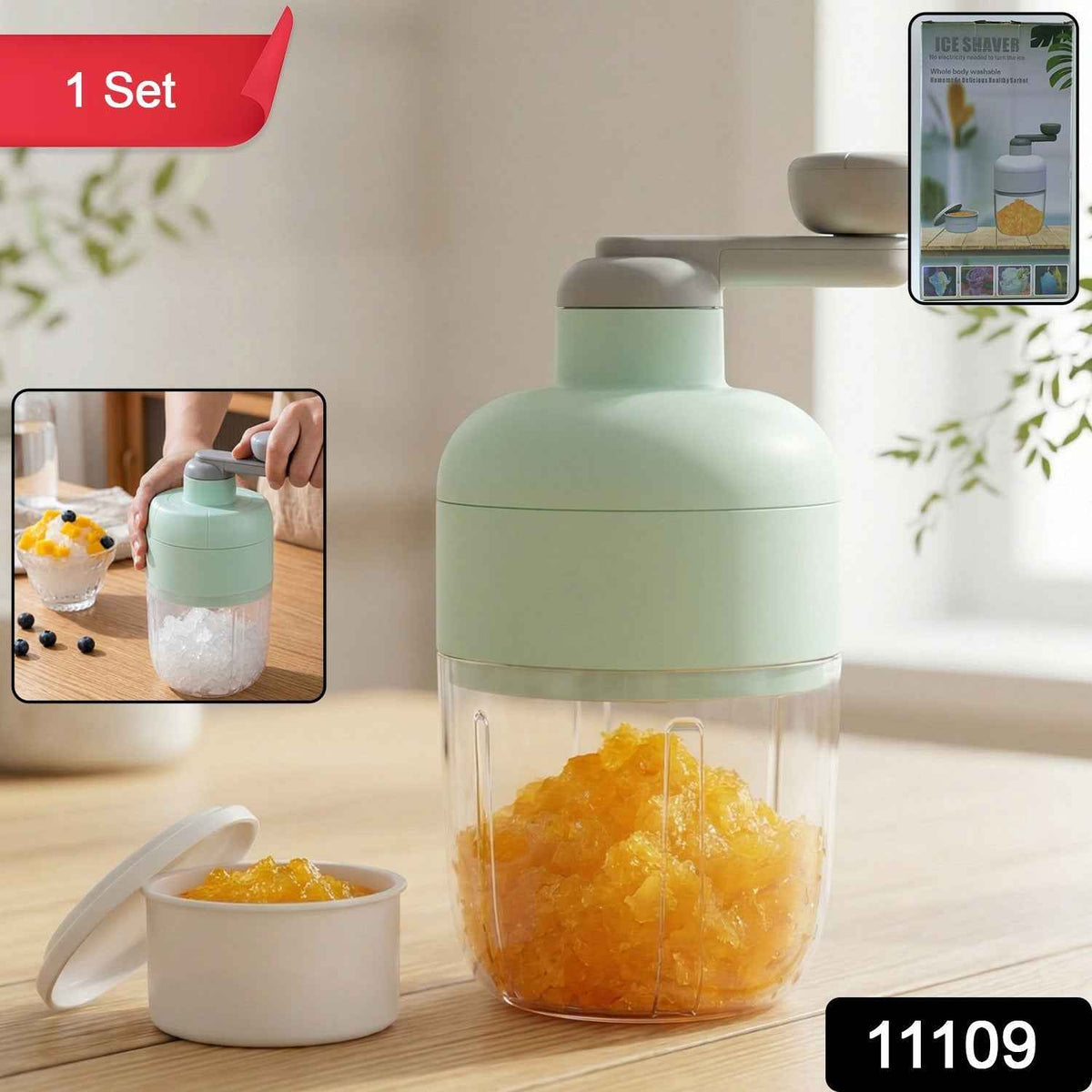 Manual Ice Crusher – Effortless Shaving with Hand Crank Design