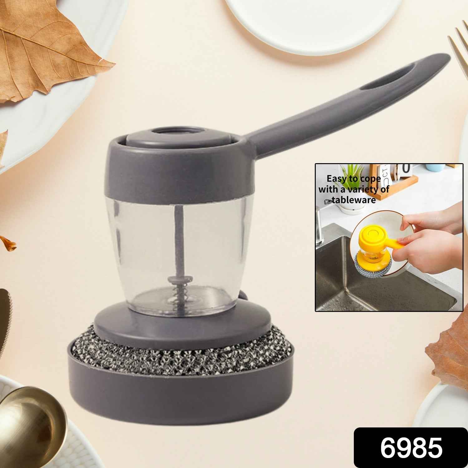Soap Dispenser with Scrub – Ergonomic Kitchen Cleaning | VelvetBubbles