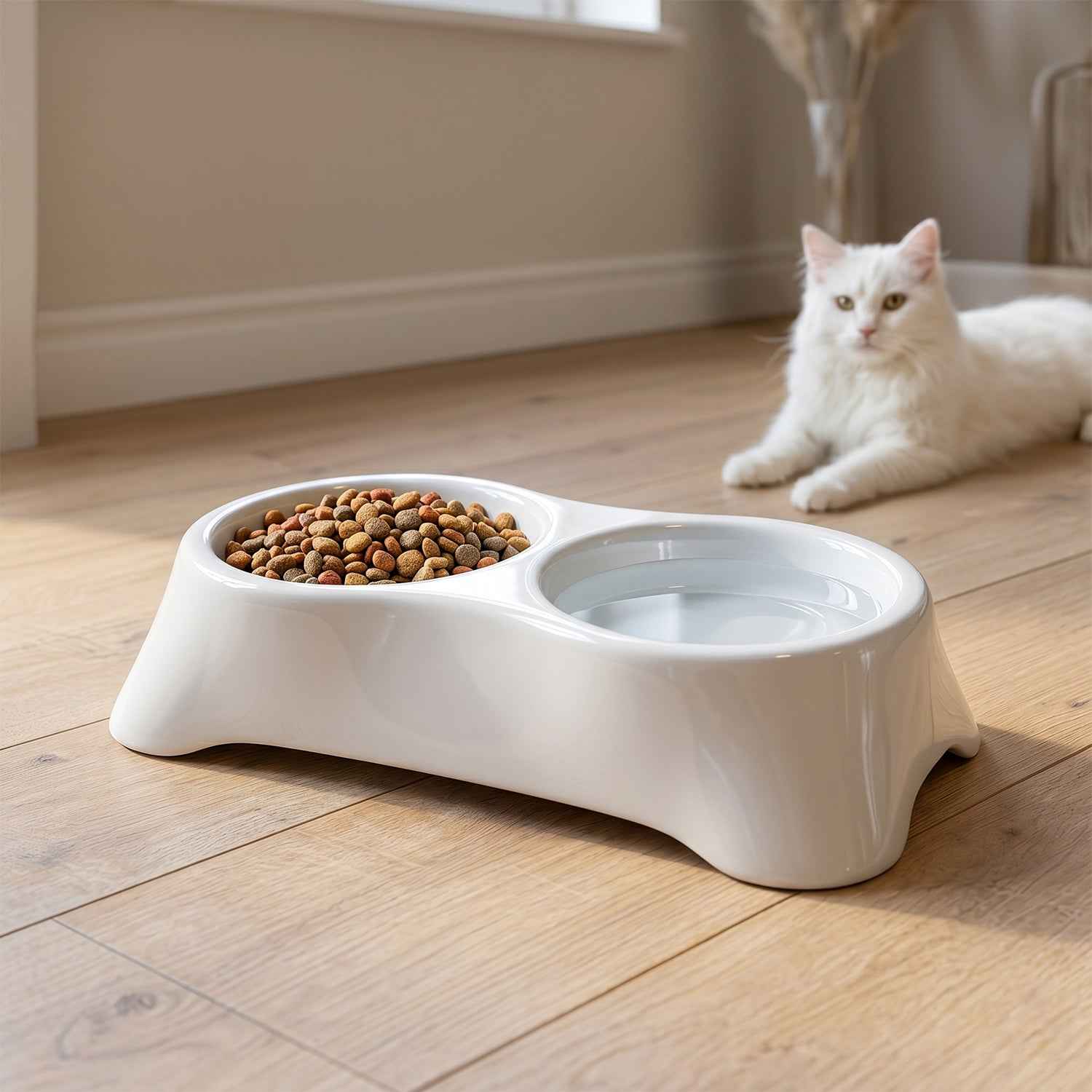 Pet Double Bowl Feeder Ð Anti-Slip Design for Easy Feeding