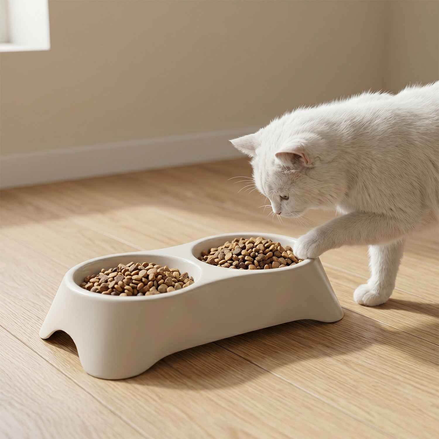 Pet Double Bowl Feeder Ð Anti-Slip Design for Easy Feeding