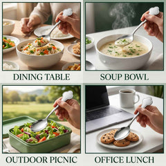 Stainless Steel Dinner Spoon Ð Elegant Carved Handle for Daily Use
