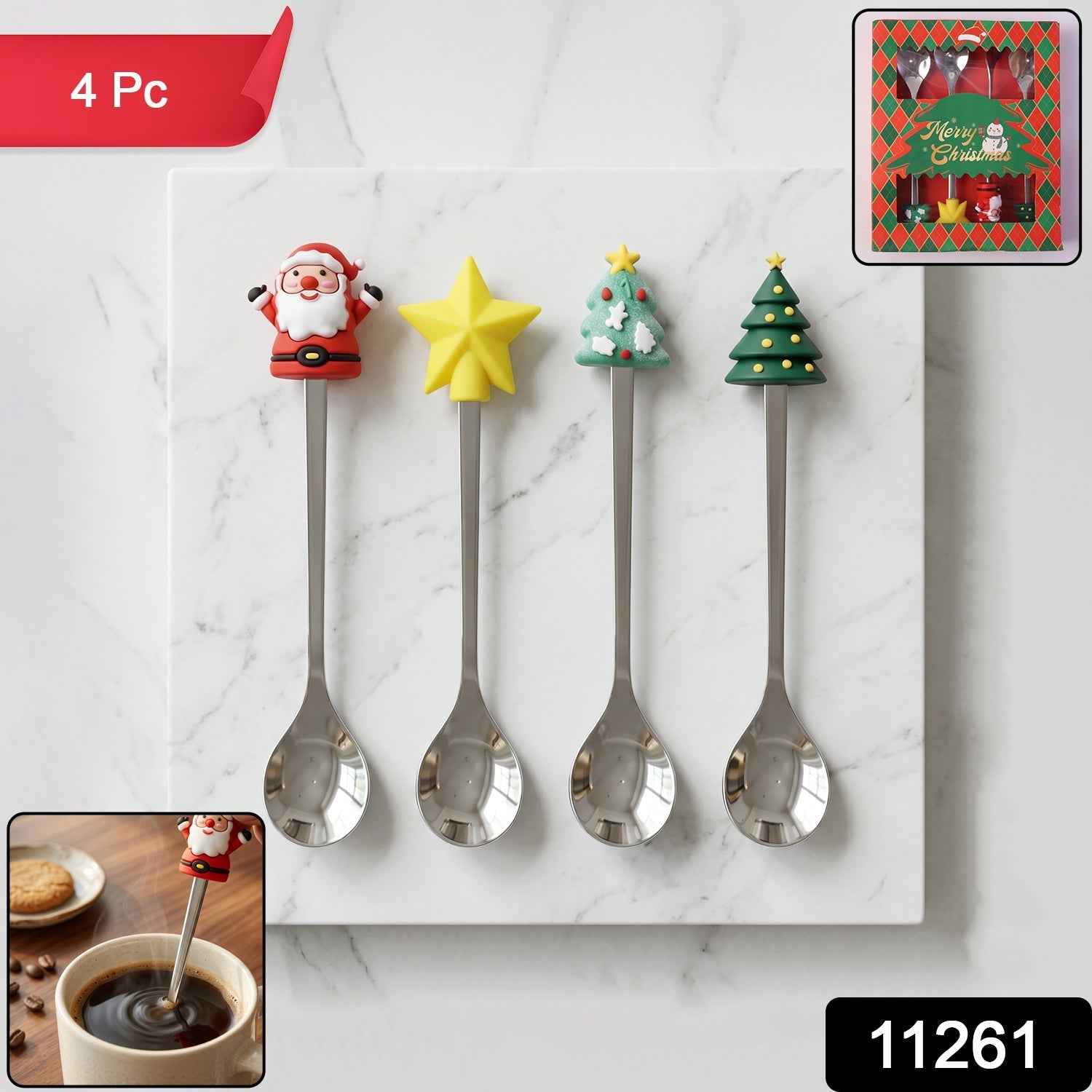 Golden Cartoon Spoon Set Ð Stylish & Durable Tableware for All