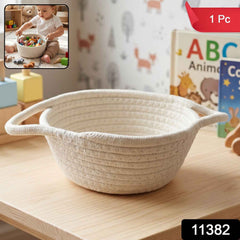 Storage Basket Ð Handwoven Cotton Rope for Organizing and Decor