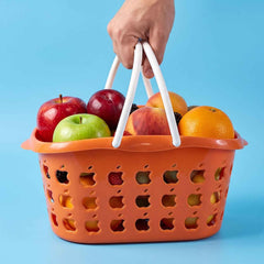 Plastic Storage Basket with Handle Ð Durable & Lightweight for Home & Shopping