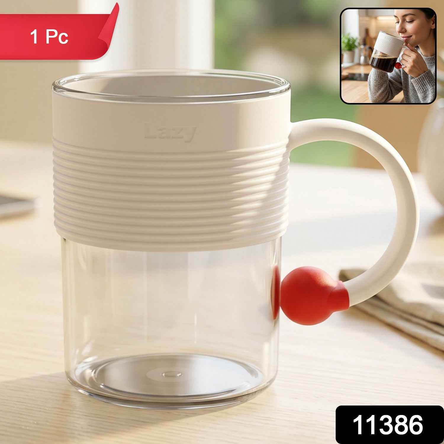 Plastic Coffee Mug Ð Unbreakable with Ring Handle & Anti-Slip Grip