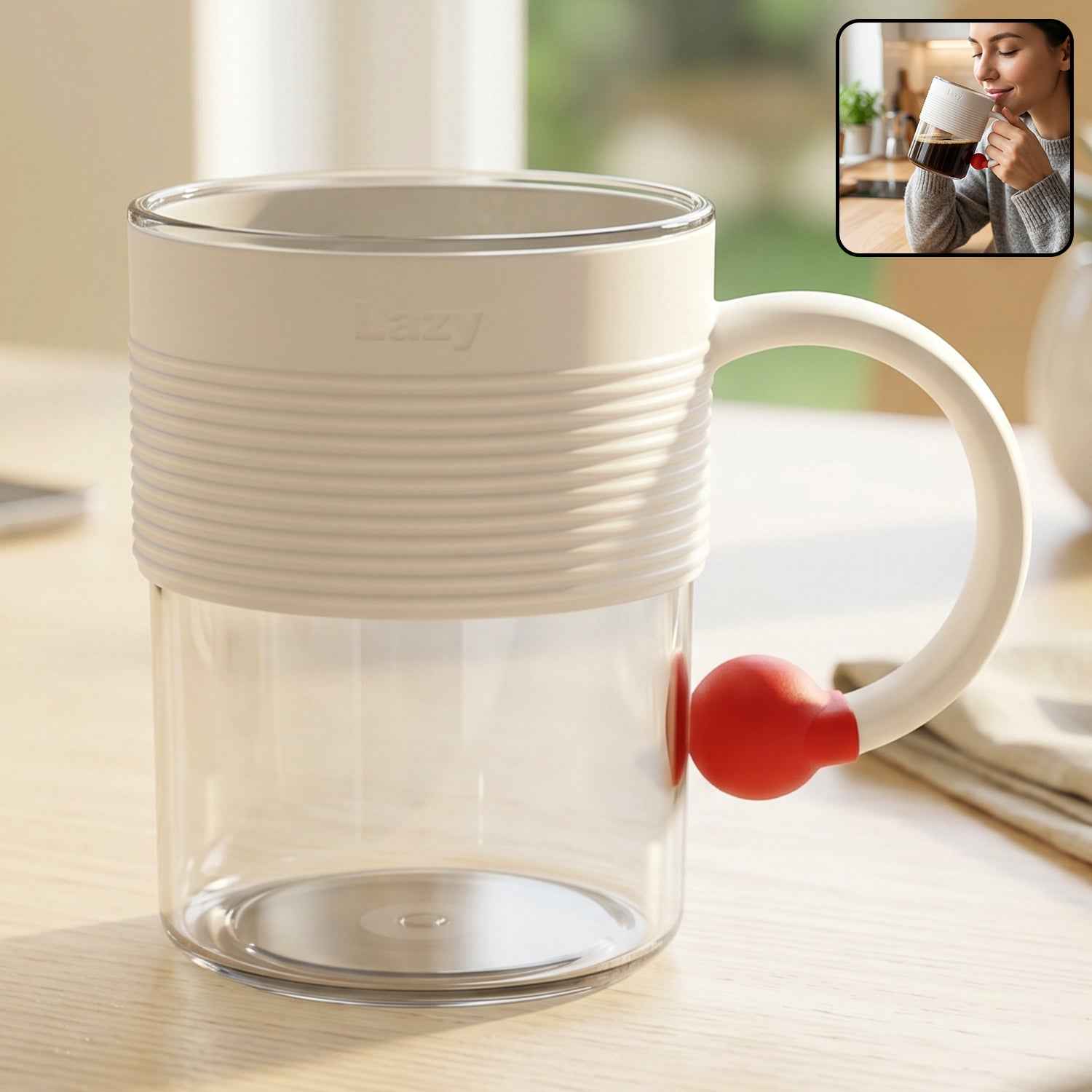 Plastic Coffee Mug Ð Unbreakable with Ring Handle & Anti-Slip Grip