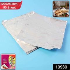Aluminium Foil Cut Sheets 220×250 mm – Pre-Cut Food Wrap 50 Sheets