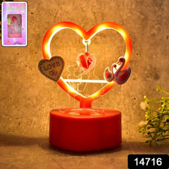Heart-Shaped Decorative Love Showpiece – Romantic LED Table Décor