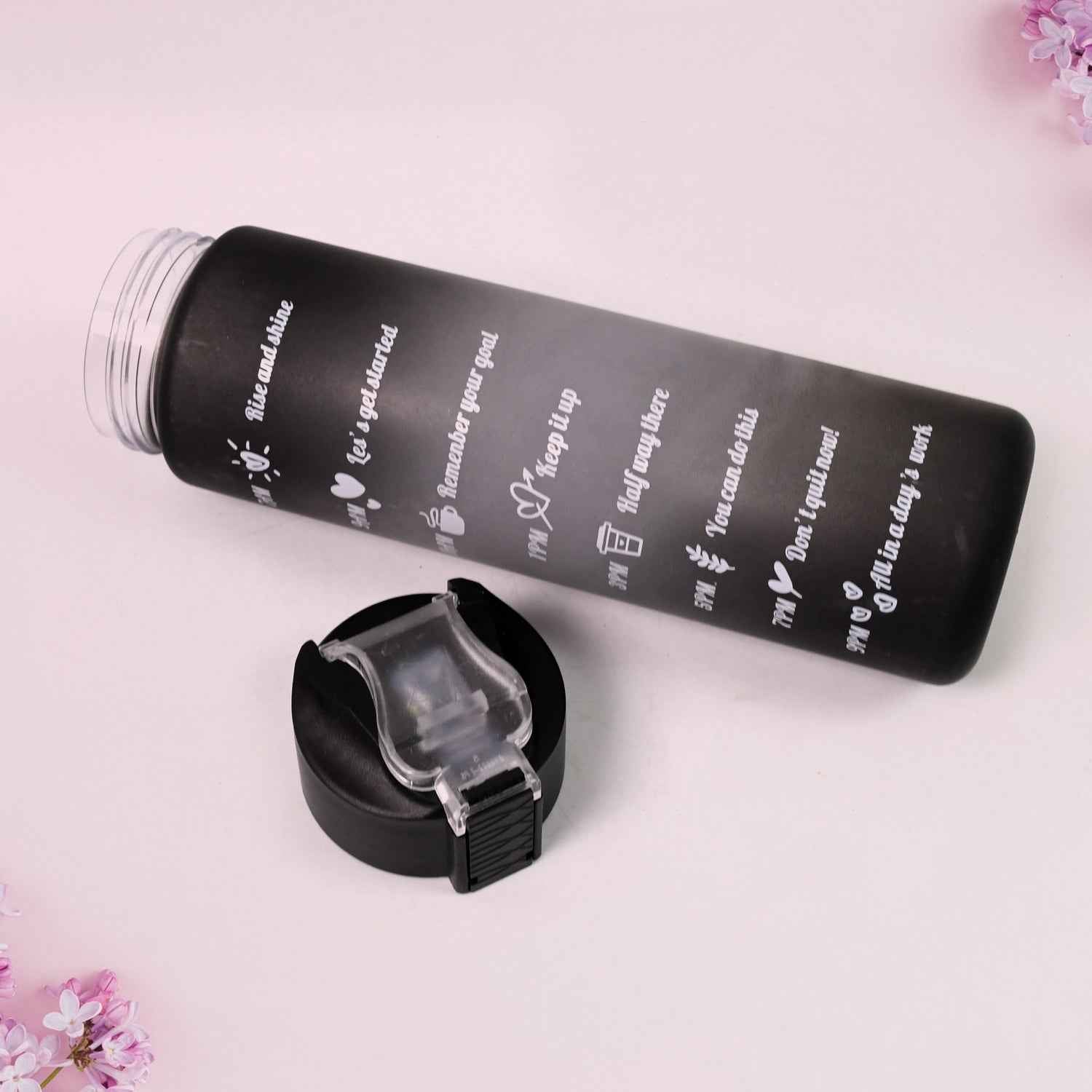 Motivational Water Bottle with Straw & Time Marker | Own Hydrate