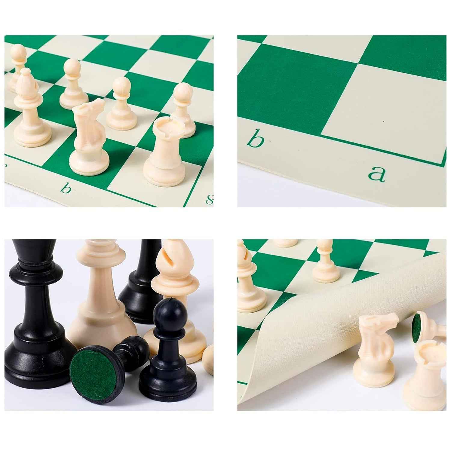 Portable Chess Set – Big, Foldable, Travel-Friendly Vinyl Board