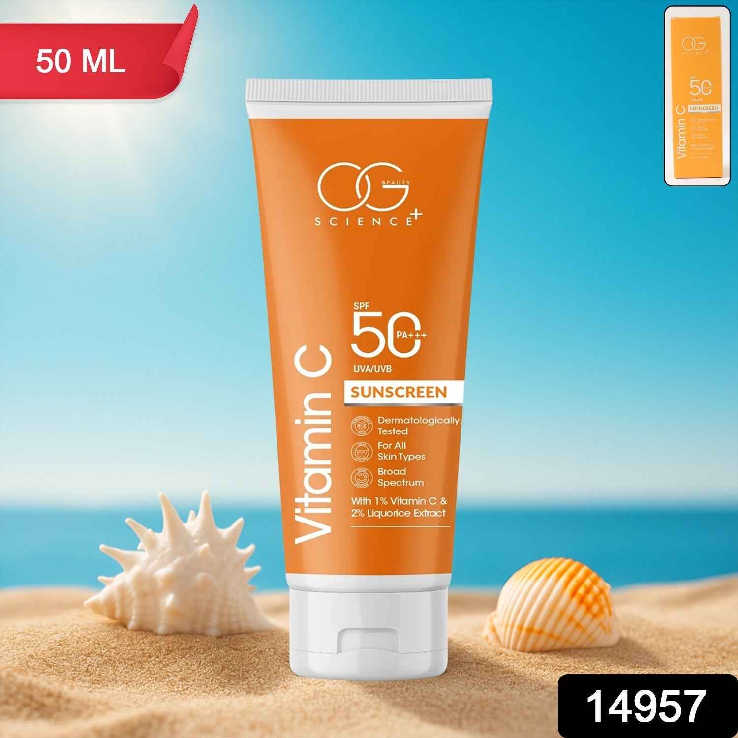 Vitamin C Sunscreen SPF 50 PA+++ – Brightening & UV Protection