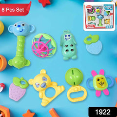 Baby Rattle & Teething Set – 8-Piece Non-Toxic | Aditi