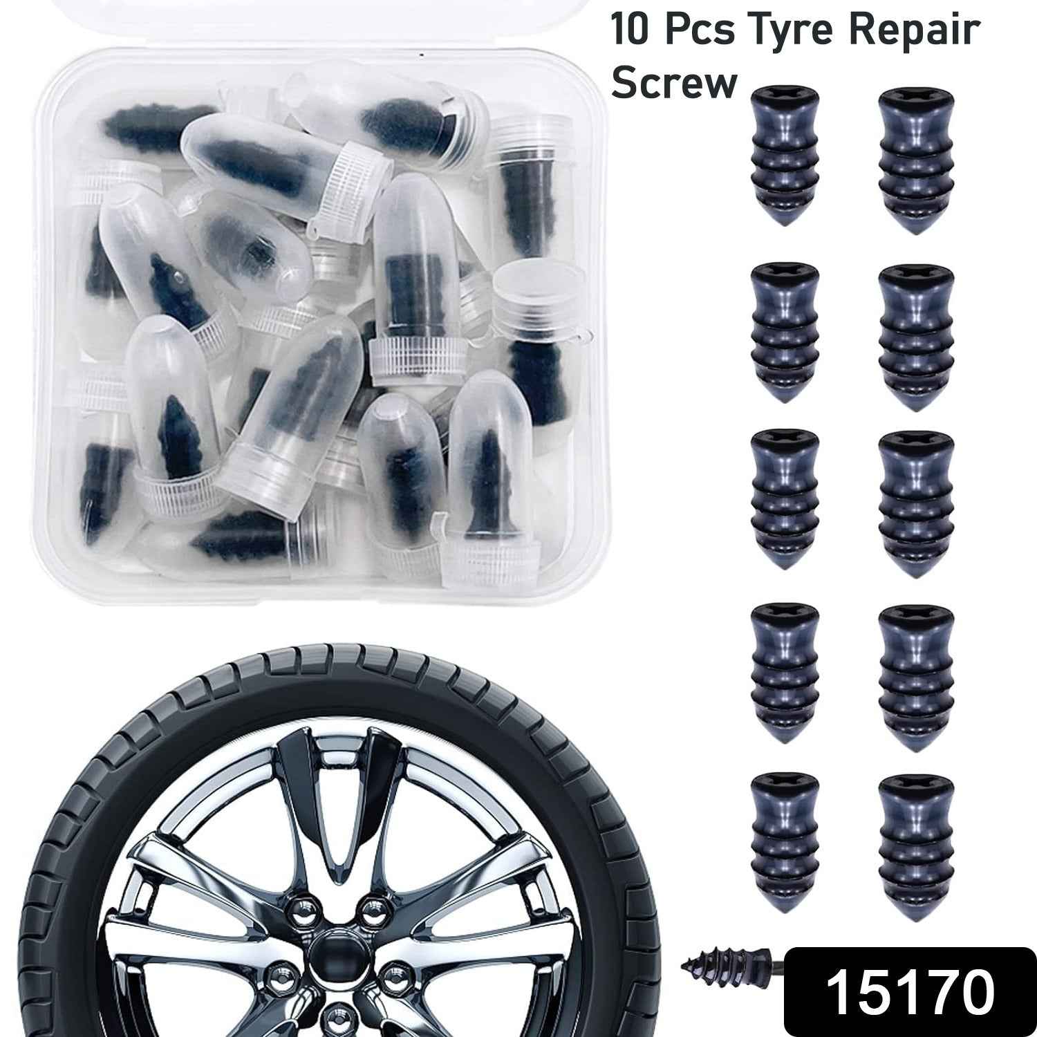 Tire Repair Nails – Puncture Fix Kit (10 Pcs) | Velvet Wheels
